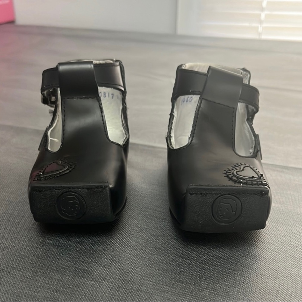 Black Leather Baby Shoes
